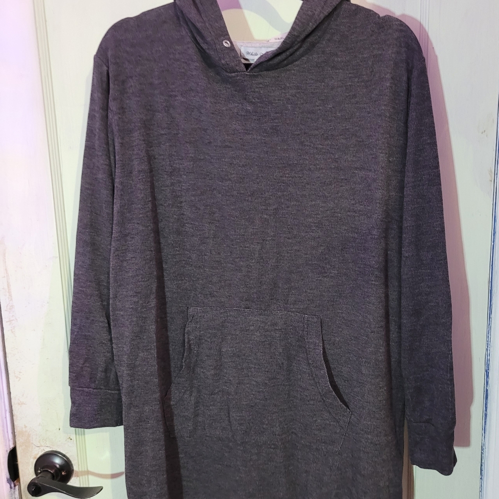White Mark Gray Hoodie Sweatshirt
